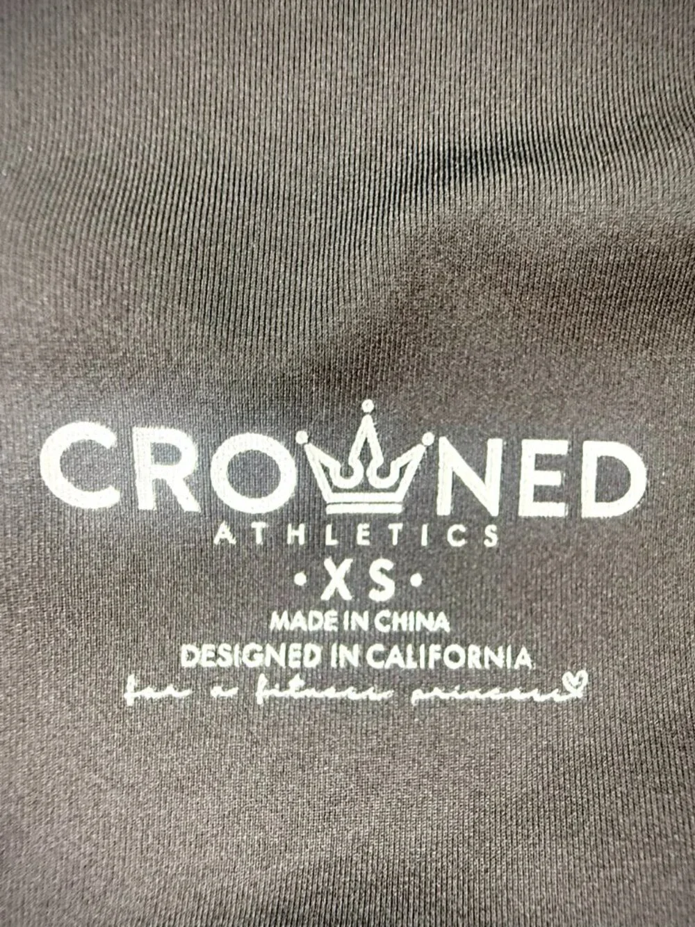 CROWNED ATHLETICS Black Faux Leather Moto Crop Tank w/ Mesh Back | SIZE XS